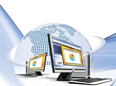 Computer Globe Computer Globe